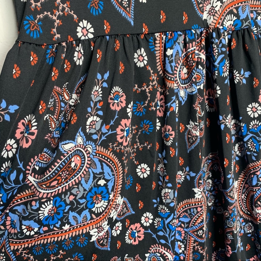 24/7 Comfort Apparel Floral Long Sleeve Dress NWOT - Picture 5 of 5